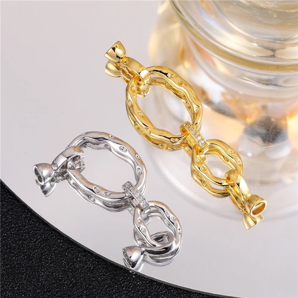 Simple New Fashion Jewelry Accessories Good Quality Exquisite Clasps & Hooks Gold Plated Handmade Making Components