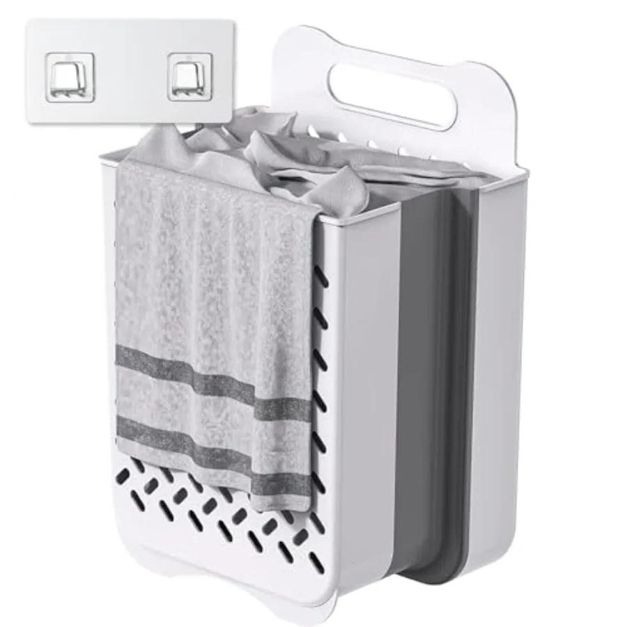 

Пластиковая складная корзина для белья с ручкой, 42 л, настенная/напольная, для грязной одежды, складная