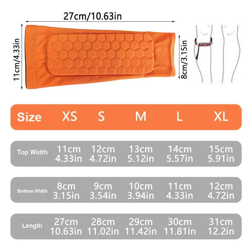 EVA Honeycomb Calf Protective Sleeve Silicone Anti-slip Breathable Leg Guard for Basketball Football Cycling