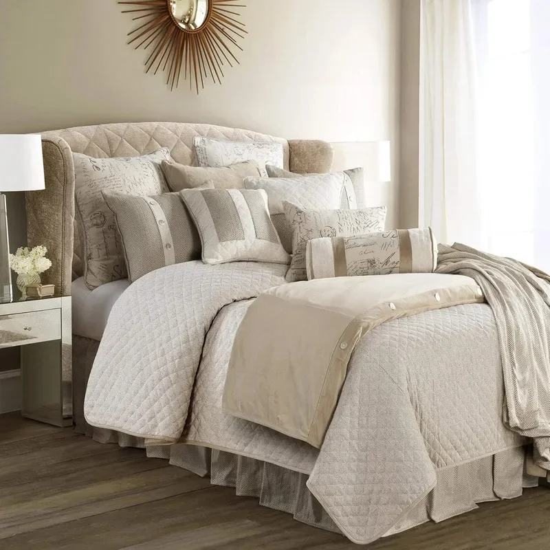 Fairfield Linen 4 Piece Full Herringbone Coverlet Set