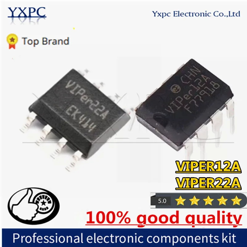 10 buah VIPER12A VIPER22A DIP8 VIPER12As VIPER22As sop-8 CIP