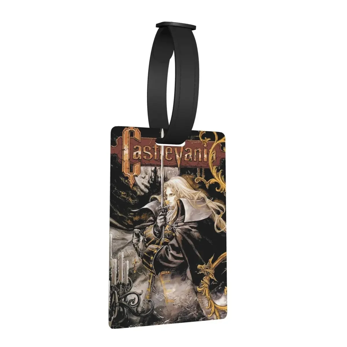 

Дракула японское имя ретро искусство Castlevania игра багажные бирки чемодан дорожный багаж посадочная бирка держатель этикетки ID имя адрес