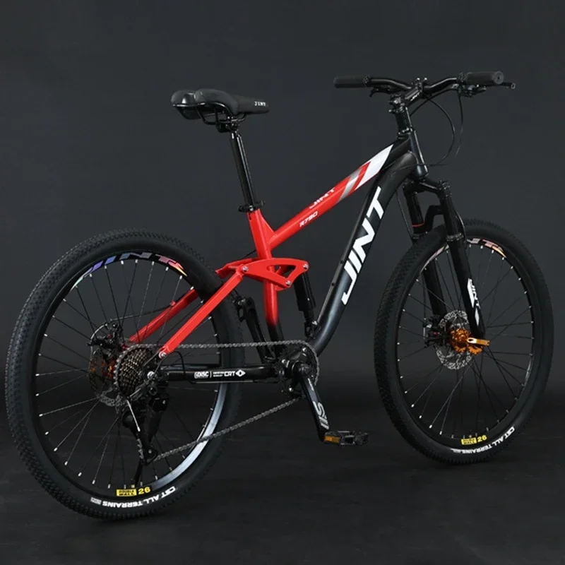 26 inch soft tail mountain bike double disc brake mtb Full Suspension Cross Country Bicycle 24 speed Downhill bicicleta adult