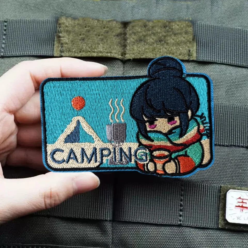 

Anime Girl Embroidery Patch Tactical Morale Badge Hook and Loop Military Patches Backpack Sticker for Clothing Armband