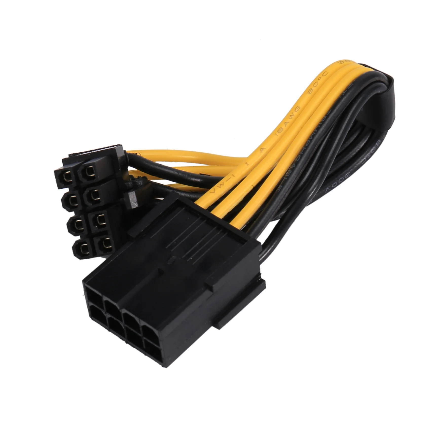 Cable de alimentación de extensión de tarjeta gráfica AEE7-8Pin Pcie 8 pines hembra a codo macho de 8 pines Cable de 90 grados Cable de alimentación de tarjeta gráfica