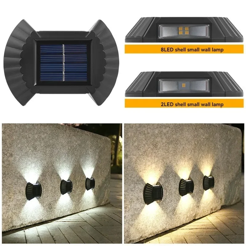 

Waterproof Solar Wall Light Outdoor Courtyard Landscapes Garden Atmospheres Wall Decorations Balconies Terraces Illuminated Lamp