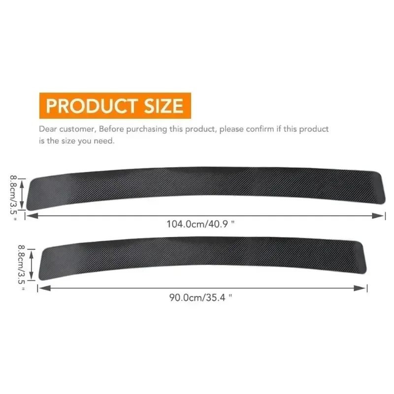 5 pcs/4 pcs set Koolstofvezel Drempel Bescherming Strip Universele Anti-kras en Anti-collision Deur decoratieve Strip Sticker - afbeelding 2