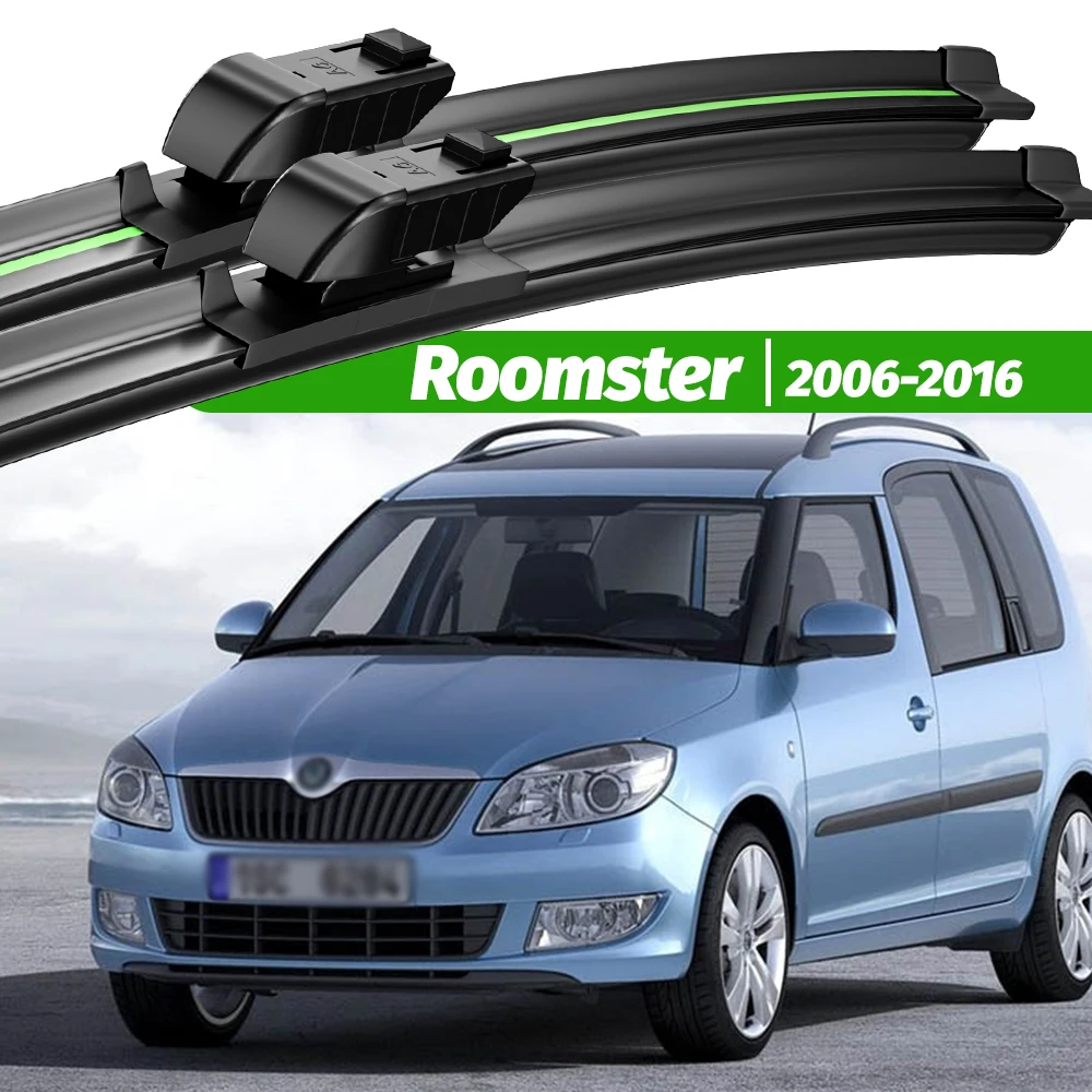 

For Skoda Roomster 2006-2016 2pcs Front Windshield Wiper Blades 2007 2008 2009 2011 2012 2014 2015 Windscreen Window Accessories