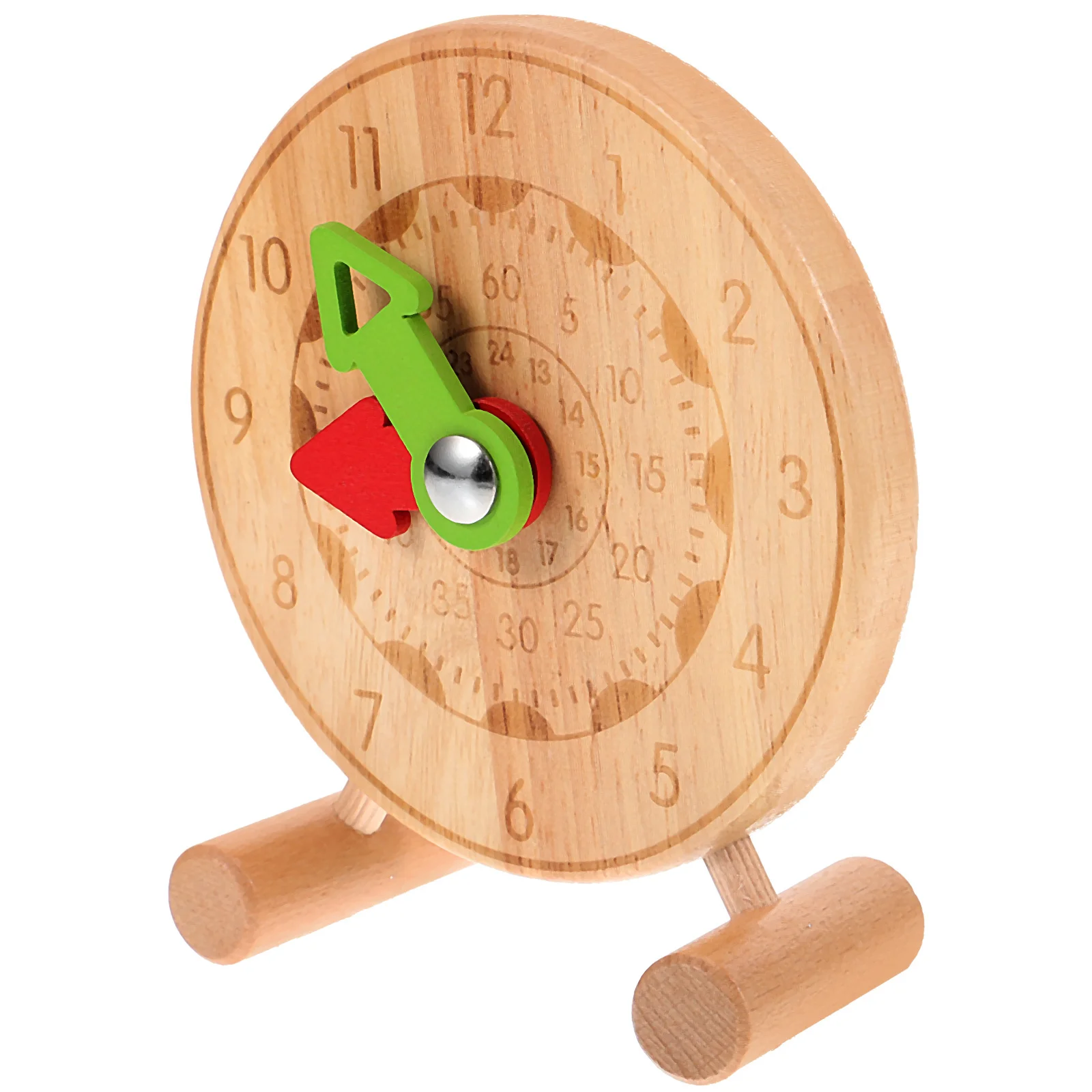1pc Holz Kognitive Uhr Für Kinder Zeit Lernen Pädagogisches Spielzeug Helle Farbe Glatte Oberfläche Mini Uhr Puzzle Montessori