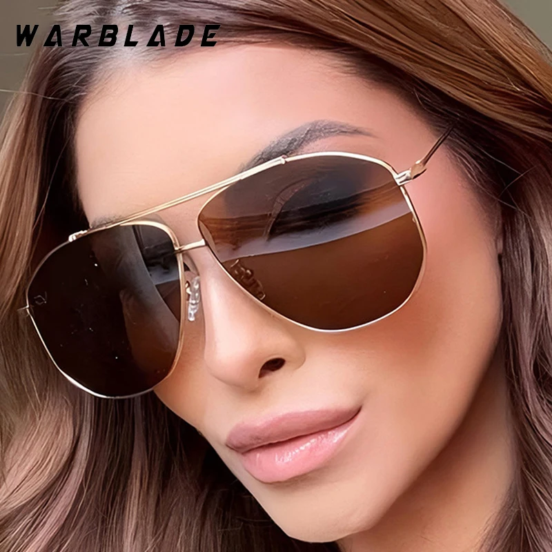 

Trending Pilot Oversized Frame Metal Double Bridge 2025 Women Sunglasses Luxury Design Men Sunglass Outdoor Drive Eyewear UV400