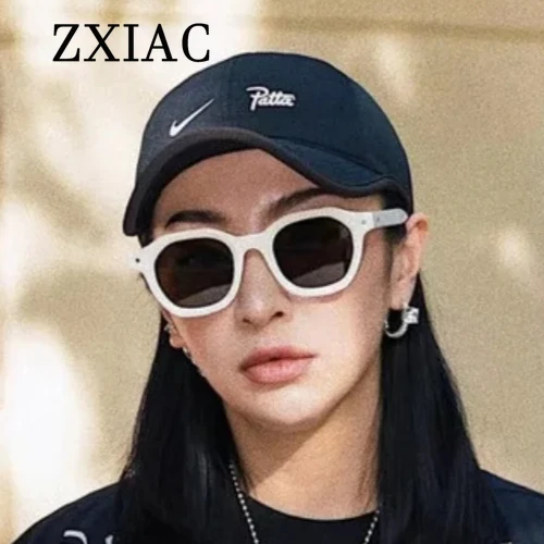 ZXIAC New Retro Round Colorful Sunglasses Women Japan Style Brand Desinger Vintage Frame Sun Glasses Men UV400 Protection Shades