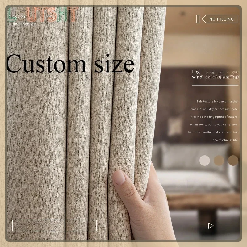 

Modern Thick Full Blackout Drapes Bedroom Soundproof Curtain Floor To Ceiling Windows Sunshade Curtains Simple Living Room Decor