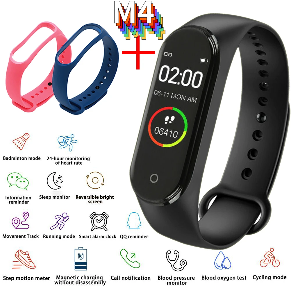 

New Smart Watch Band Men/Women/Kids Smartwatch Reloj Step HR Montre Connect For Apple/Xiaomi/Huawei PK Mi Band 3/4 VS IWO 8/B57