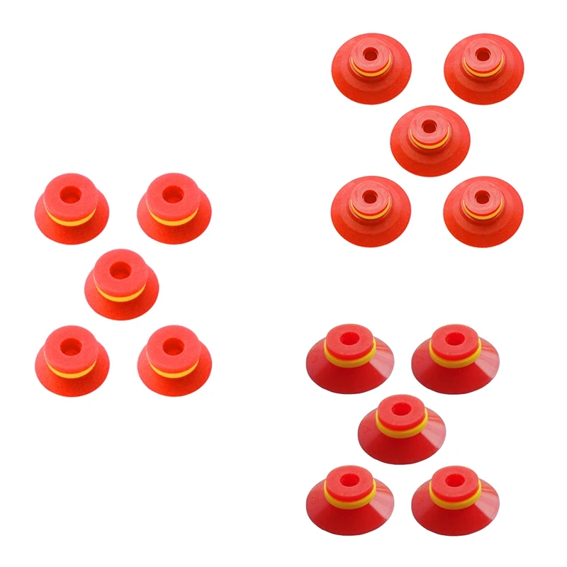 New-Industrial Flat Vacuum Suction Cup F Series Single-Layer Silicone Robotic Arm Accessory With Ribs,Pack Of 5 Pcs