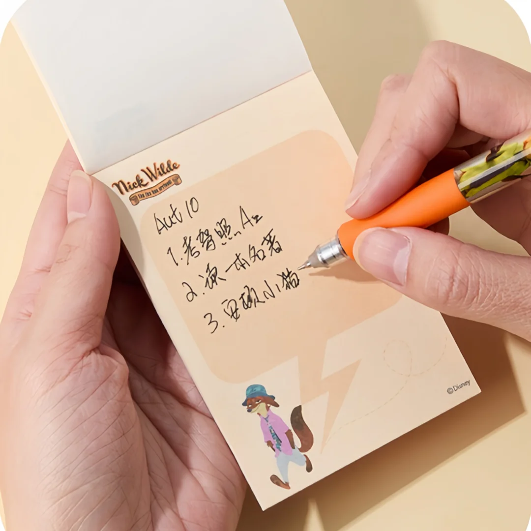 Disney A7 Cartoon Notepad Zootopia Judy Nick Stitch Non-Sticky Note Pad 40 Pages Simple Tearable Note Paper Student Portable Notebook Stationery