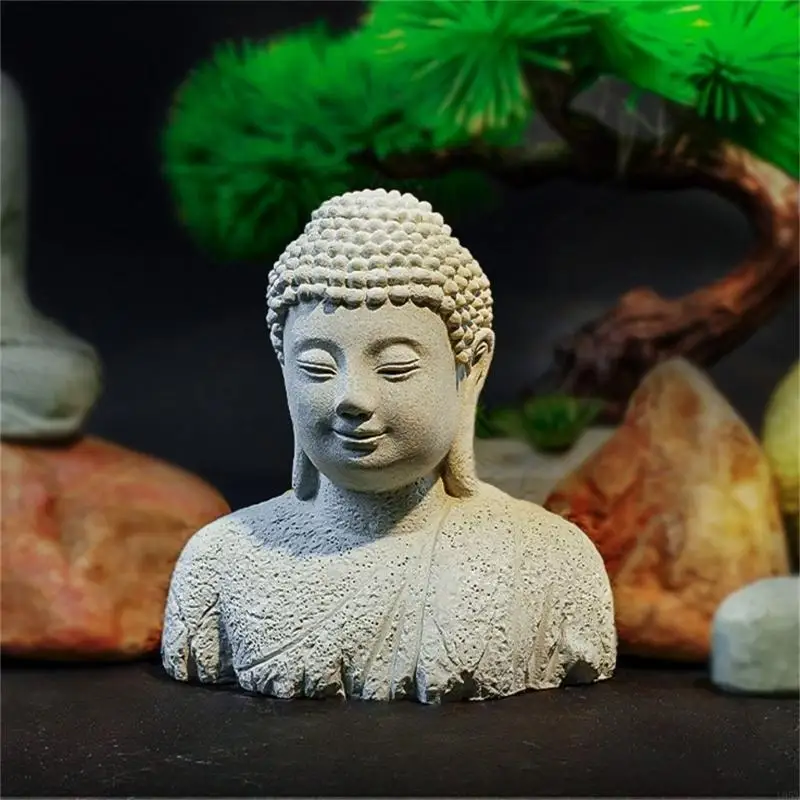 Traditional Buddhist Stone Statue Harmonious Desk Buddhist Figurine For Study Room Gift 
