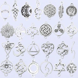 20 x Celtics Knots Spiral Swirl Connectors Charms Beads for Bracelets DIY Jewelry Making Findings