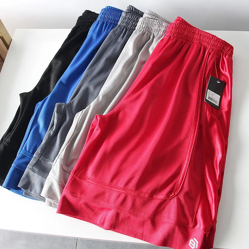 Glossy Sports Basketball Men\'s Shorts Outdoor Fitness Pockets Male Plus Size Casual Bottoms