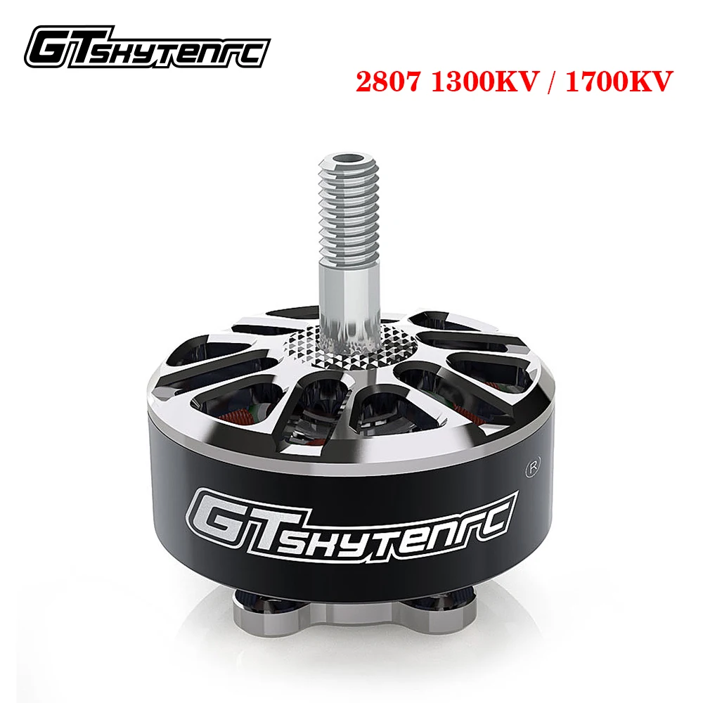 

GTSKYTENRC 2807 1300KV / 1700KV 4-6S Brushless Motor 5mm Shaft Compatible 6-7inch Propeller for RC FPV Racing Drone