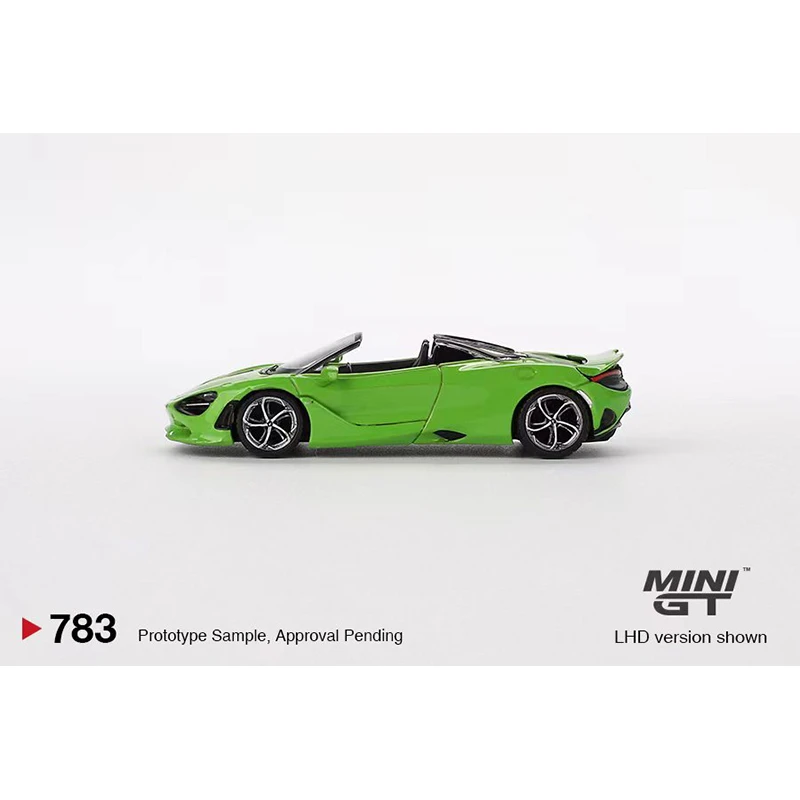 MINIGT 783 w magazynie 1:64 750S Spider Mantis zielona odlewana diorama kolekcja modeli zabawek