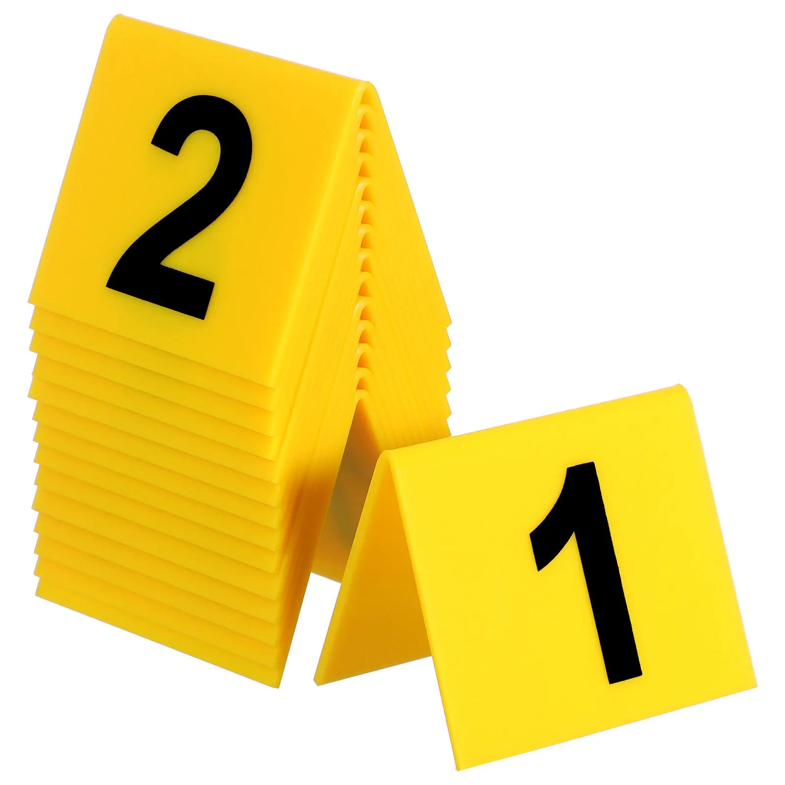 

15Pcs Evidence Markers Triangular Stable Plastic Number Markers Multi-Function Table Signs Crime Scene Decorations Banquets