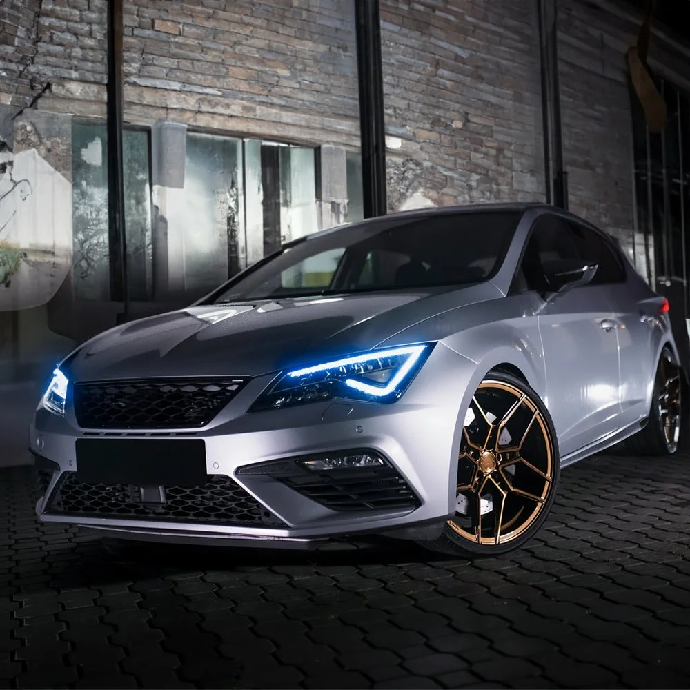 

Angel Eyes DRL Boards Daylight Lightsource 5F0941475A For Seat Leon MK3 2017-20 LED Headlight Daytime Running Light Yellow Blue