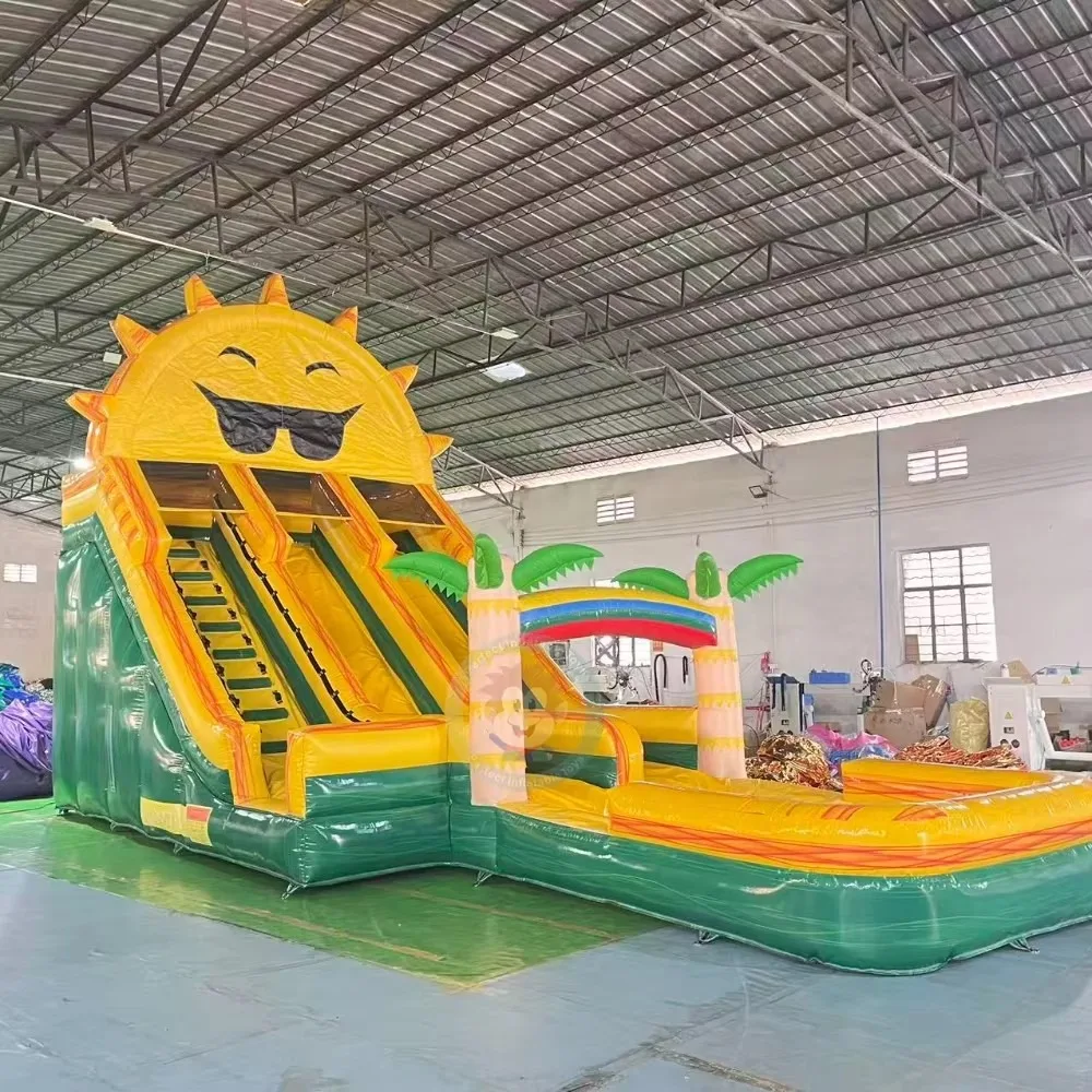 Inflatable Water Slide With Pool Summer Kids Backyard Water Park Fun Outdoor Play Equipment