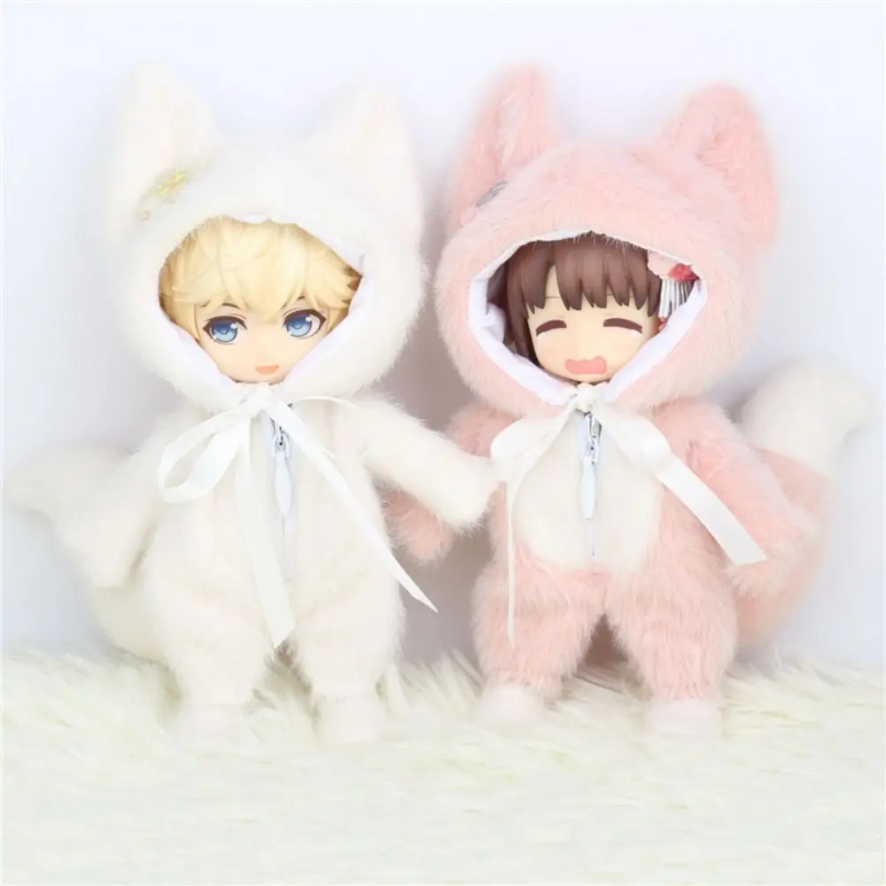 

Fashion Animal Doll Outfit Cartoon Plush 16~17cm Bjd Clothes Animal Style Doll Clothes for Ob11 Gsc 1/12 Bjd Molly Body