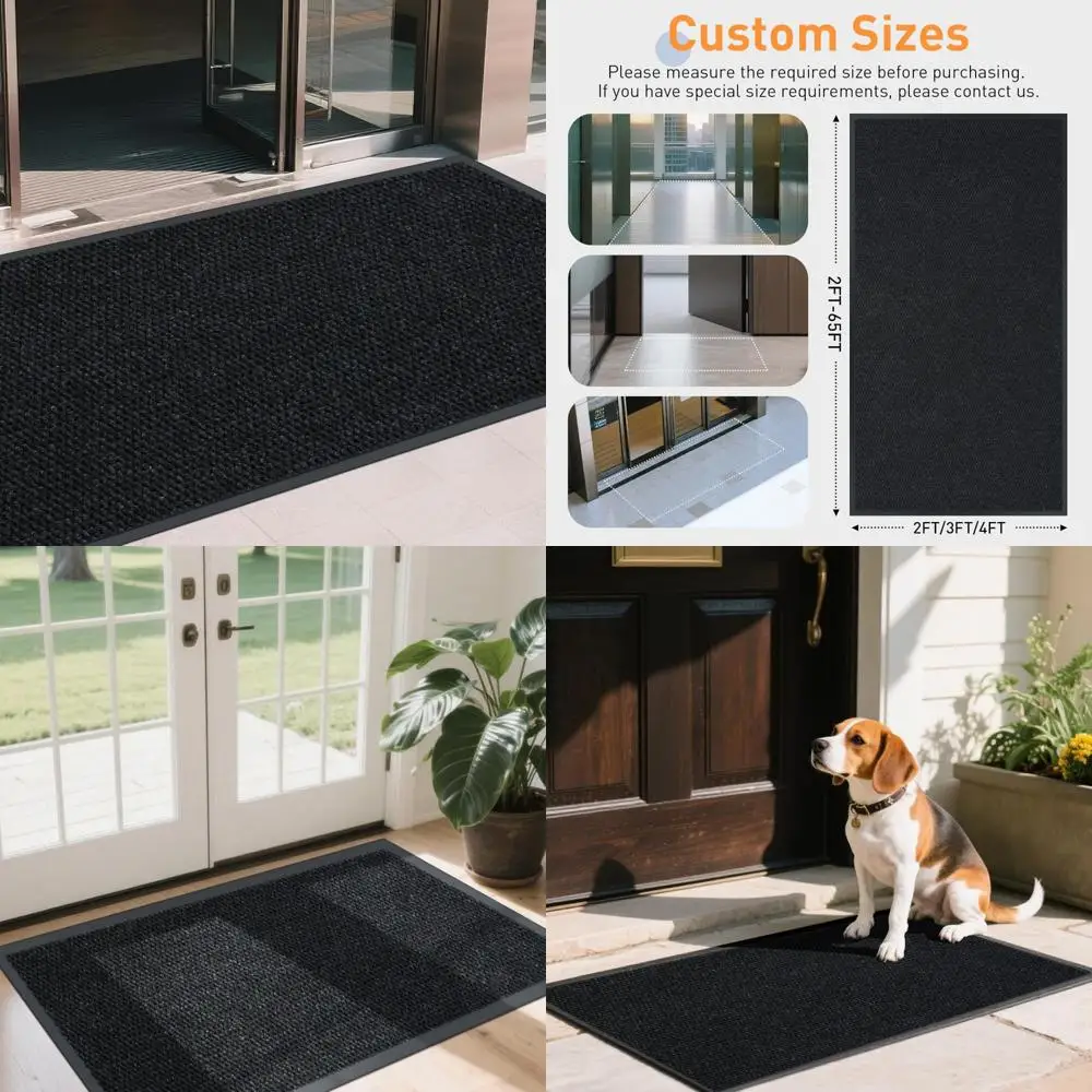 

Настраиваемый нескользящий наружный дверной коврик, 3 фута x 9 футов, низкопрофильный, легко чистится, подходит для использования в помещении и на открытом воздухе, коммерческий клуб