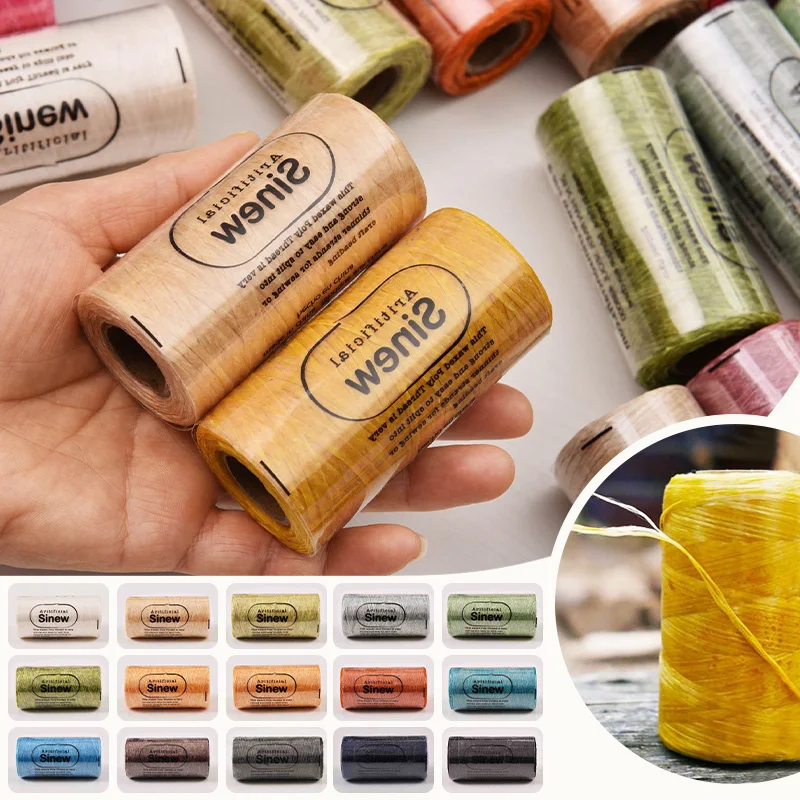 100Yard/roll 3mm Artificial SINEW Thread Robust Strong Perfect For Arrow Making Dream Catcher Making Leather Sewing Work Outdoor