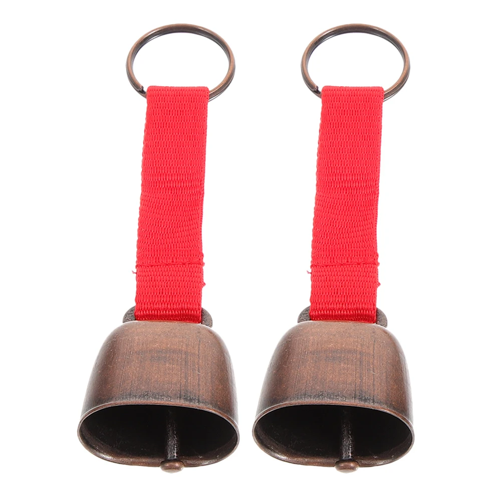 

2pcs Anti Lost Cow Hiking Camping Bells Small Camping Bell Size Smooth Cow Bells Outdoor Accessories