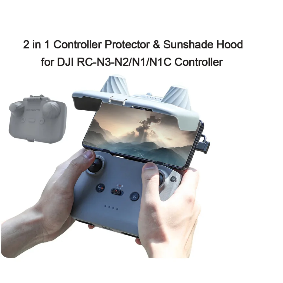 

2-in-1 DJI RC-N3 N2 N1 Controller Protector SunHood with Control Sticks Sunshade Shell Cover for DJI Flip NEO Air 3S Mini 4 pro