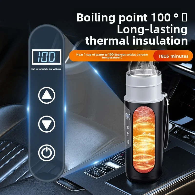 

Vehicle-Mounted Boiling Water Cup 12V/24V Universal USB Heat Preservation Integrated Heating 500ml Boiling Water Cup