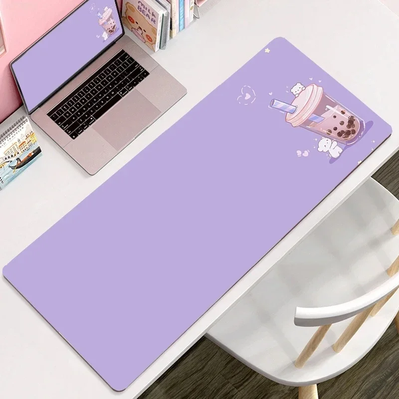 Purple Drinks Mouse Pad  Large Office Mousepad Keyboard Mat Kawaii XXXL Mouse Mats 30x80cm Rubber Desk Pad Design Desk Rug