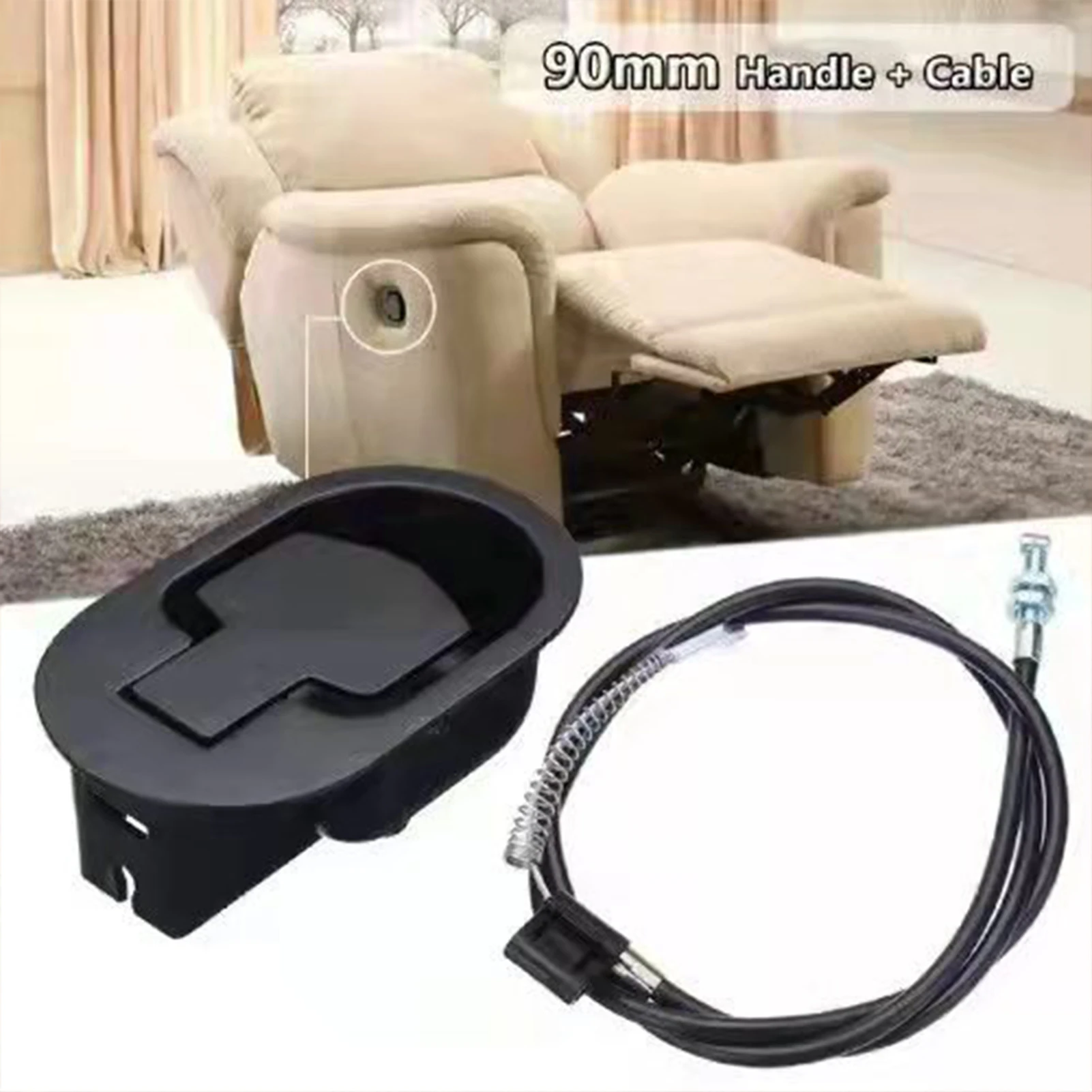 Metal Recliner Handle Replacement Parts Pressure Bar Pull Cable Chair Switch Wire for Most Major  Chair Brands