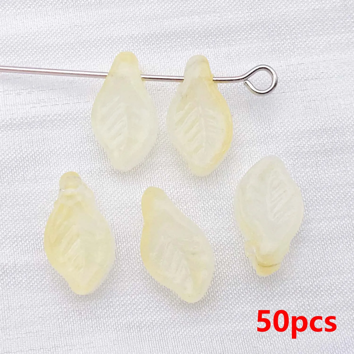 50 stuks 7*12mm Kleurrijke Glazen Blad Spacer Kralen, Losse Kralen voor DIY Armbanden Kettingen Oorbellen Sieraden Maken Accessoires