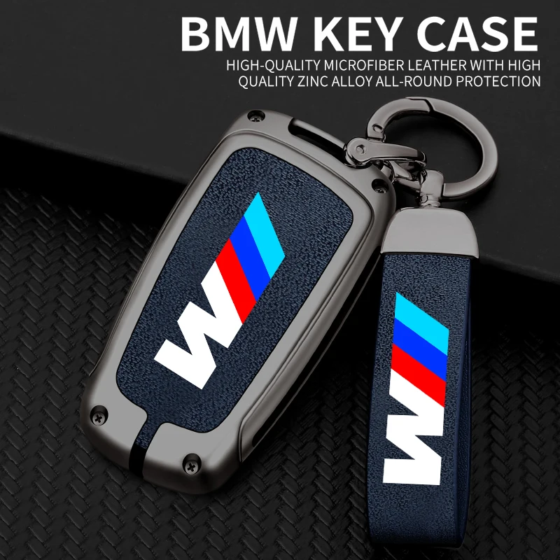 Zinc Alloy Leather Car Key Case Cover Shell For Bmw M3 M4 F20 F30 G20 F31 F34 F10 G30 F11 X3 F25 X4 I3 1 3 5 Series Accessories