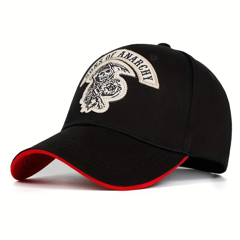 SAMCRO Baseball Cap SOA Sons of Anarchy Skull Embroidery Casual Snapback Hat Fashion High Quality Racing Motorcycle Sport hat