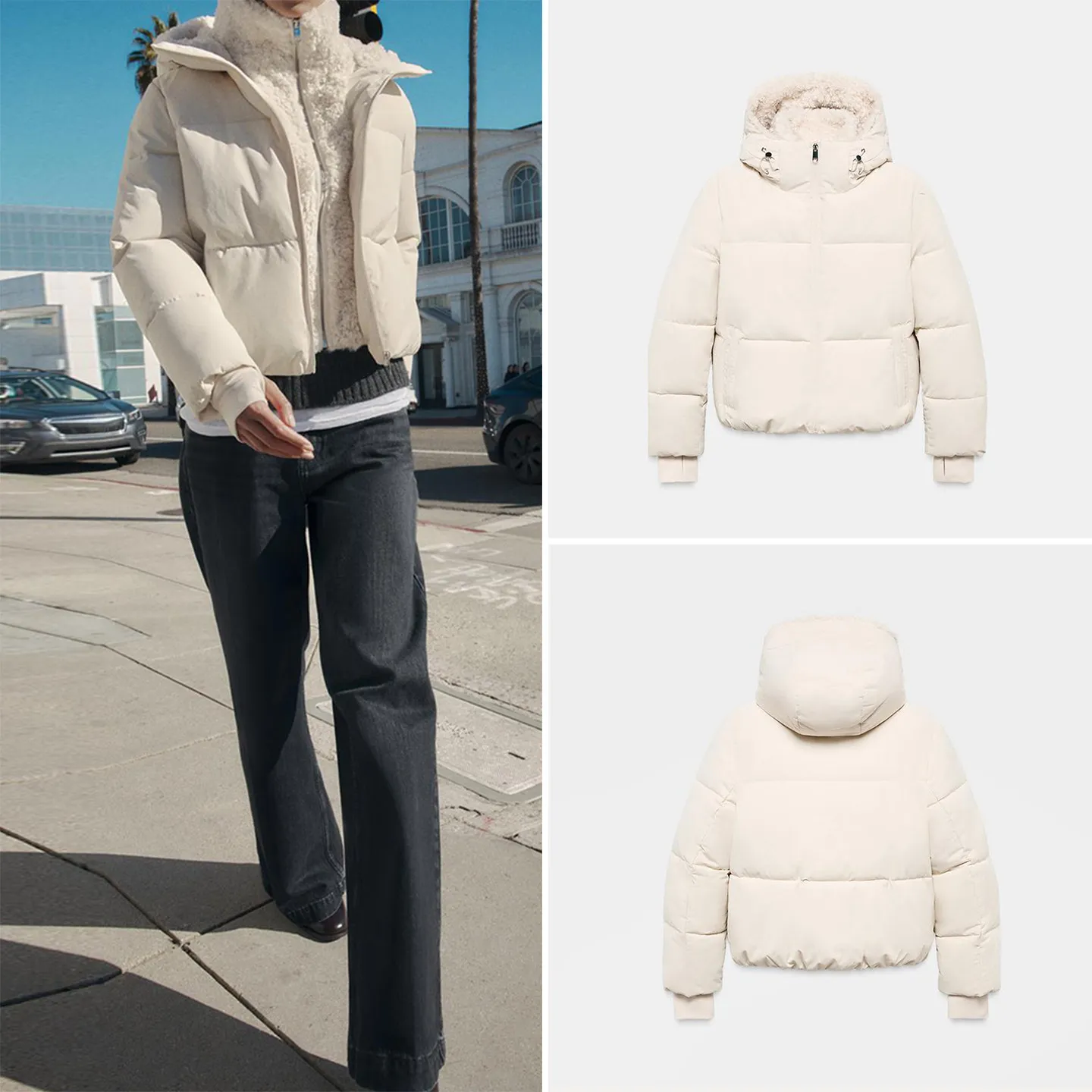 

Модная женская зимняя куртка 2025 года: новинка, с капюшоном, флисовая, универсальная, для города, с длинными рукавами, на молнии