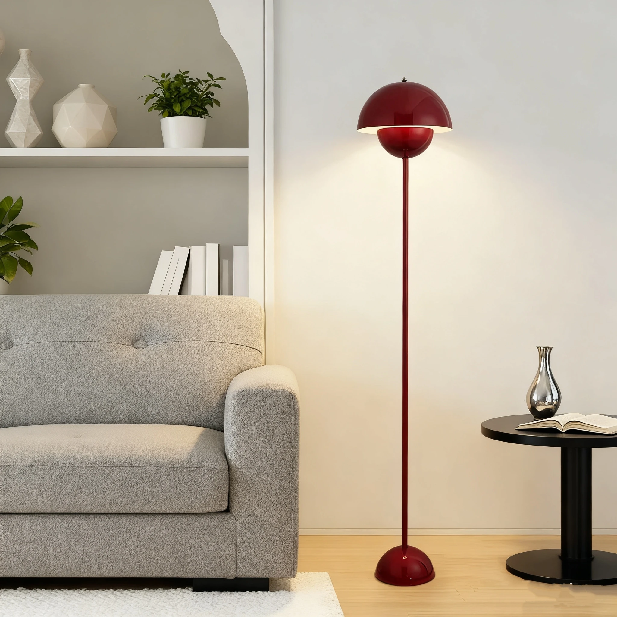 Cream Bud Led Floor Lamp Table Light Simple Modern Desk Lamp With E27 Changeable Bulb For Bedroom Living Room Bedside Soft
