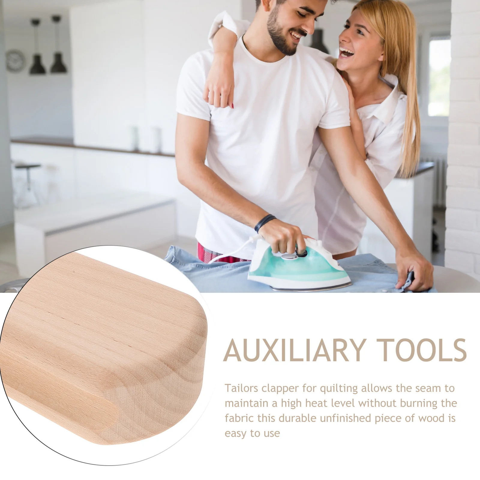 

Wood Clapper for Sewing and Quilting Tailor Ironing Tool Beech Seam Pressing Board Professional Portable Craft Press Block