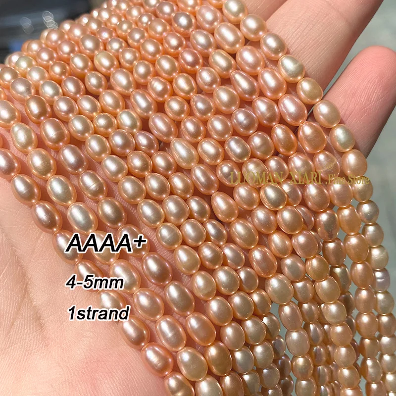 Fine 100% Natural AAAA Oval Freshwater Pearls Loose Rice Shape Spacer Beads for Jewelry Making Diy Bracelet Earrings Accessories