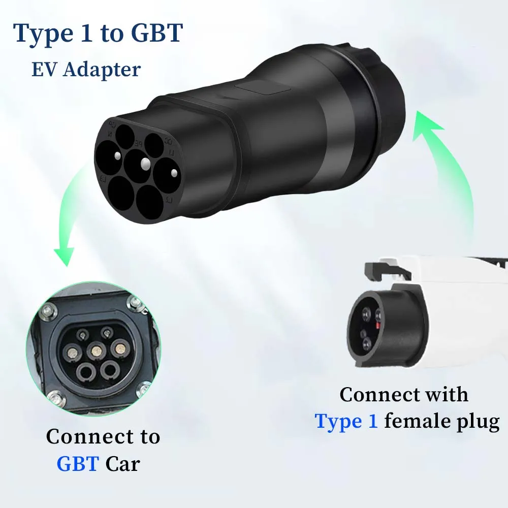 EVSE Adapter Type 2 to Type 1 EV Charger AC DC Convertor Type 1 to Type 2 For  Type2 GBT Electric Vehicle Charging Accessories