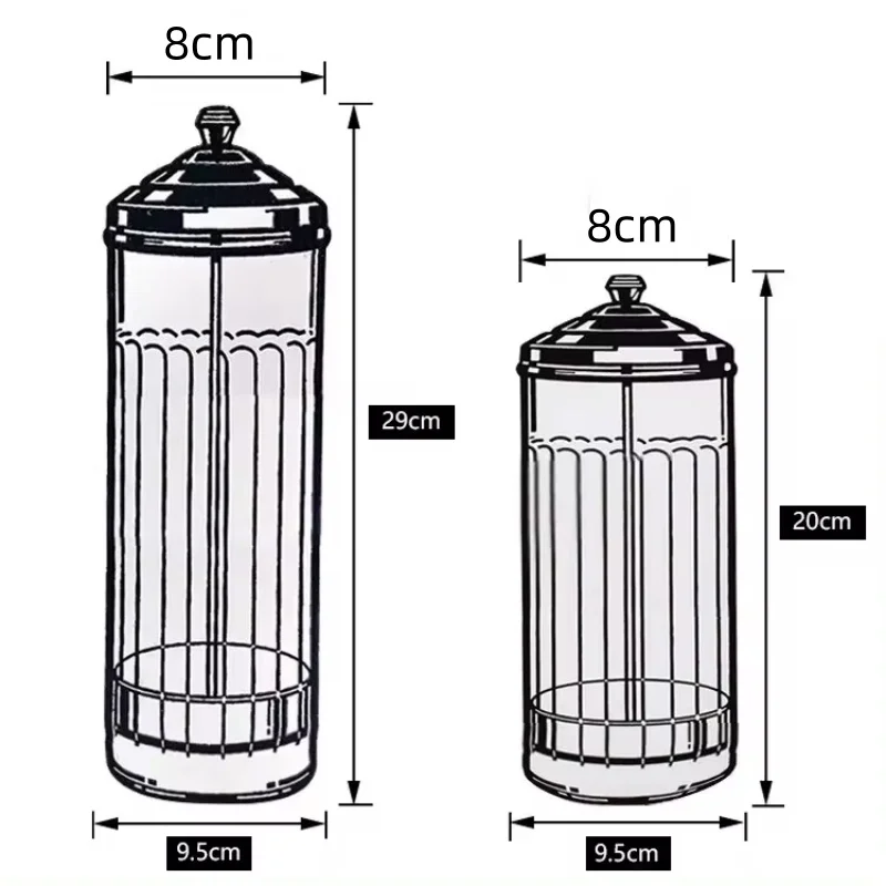 Beauty Hair Beauty Sponge Bottom Stainless Steel Glass Disinfection Jar Filter Clean Sterilization Container Salon Tools