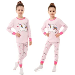 2 to 8 Years Girls Unicorn Pajamas Sets Baby Boy Pijamas Infantil Kids Pyjamas 100 Cotton Spring Autumn Animal Cartoon Sleepwear