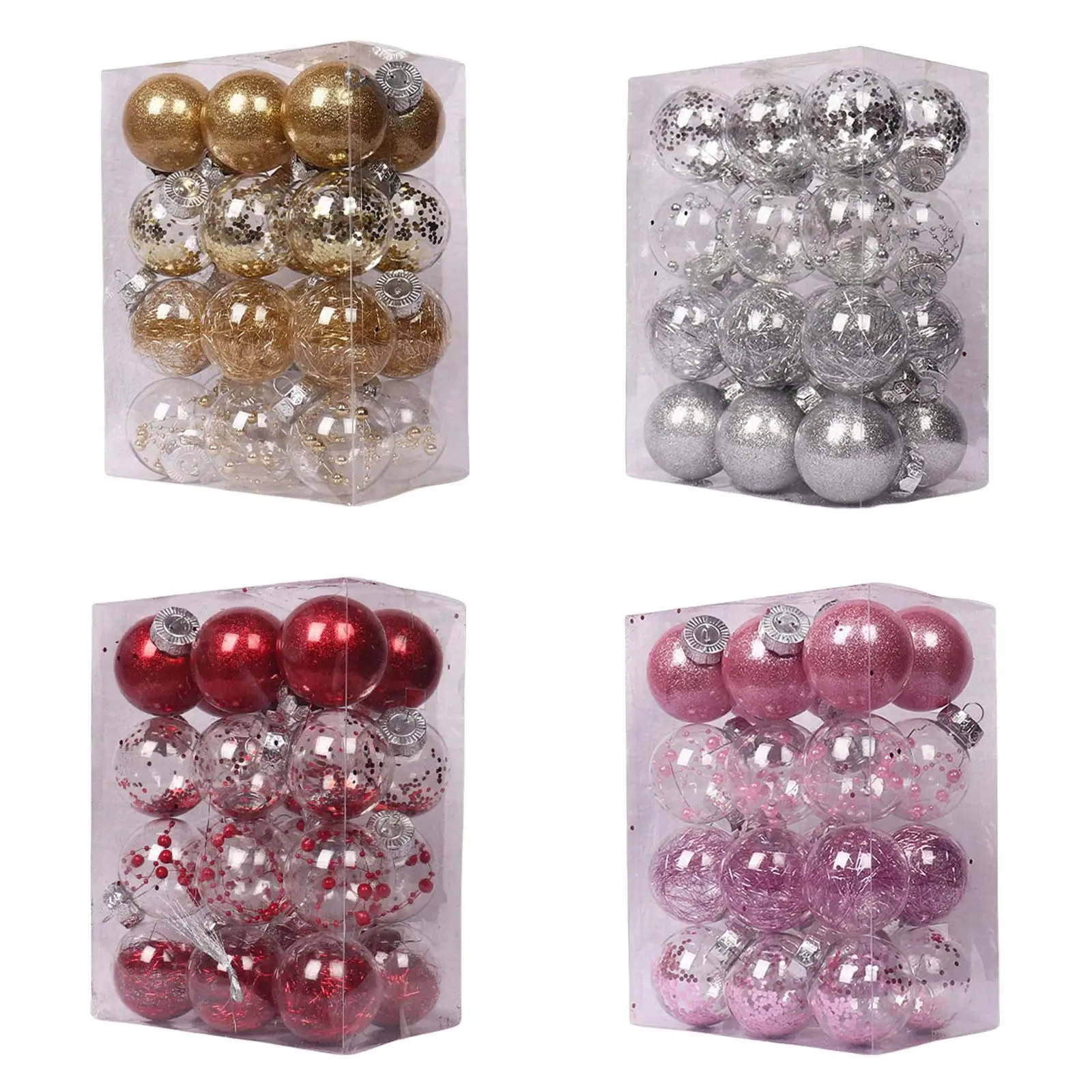 

24шт Рождественские шары Украшения Декоративные безделушки Очаровательные подвески Рождество