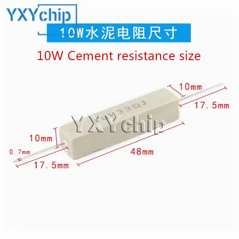 10pcs 5W 5% Cement Resistor Power Resistance  0.2R 1.8R 2.4R 12R 18R 12K 0.2 1.8 2.4 12 18 Ohm 0R2 1R8 2R4