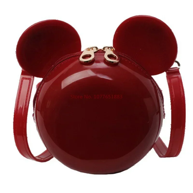 Cartoon Mickey Packet 2024 New Models Fashion Shoulder Bag Messenger Bag Girl Birthday Gift Red Black Storage Bag