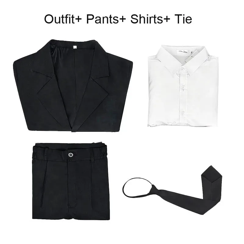 DY20Kobeni Higashiyama Makima Power Denji Aki Strój Cosplay Czarny Mundurek Męski Damski Devil Hunters Uniform25