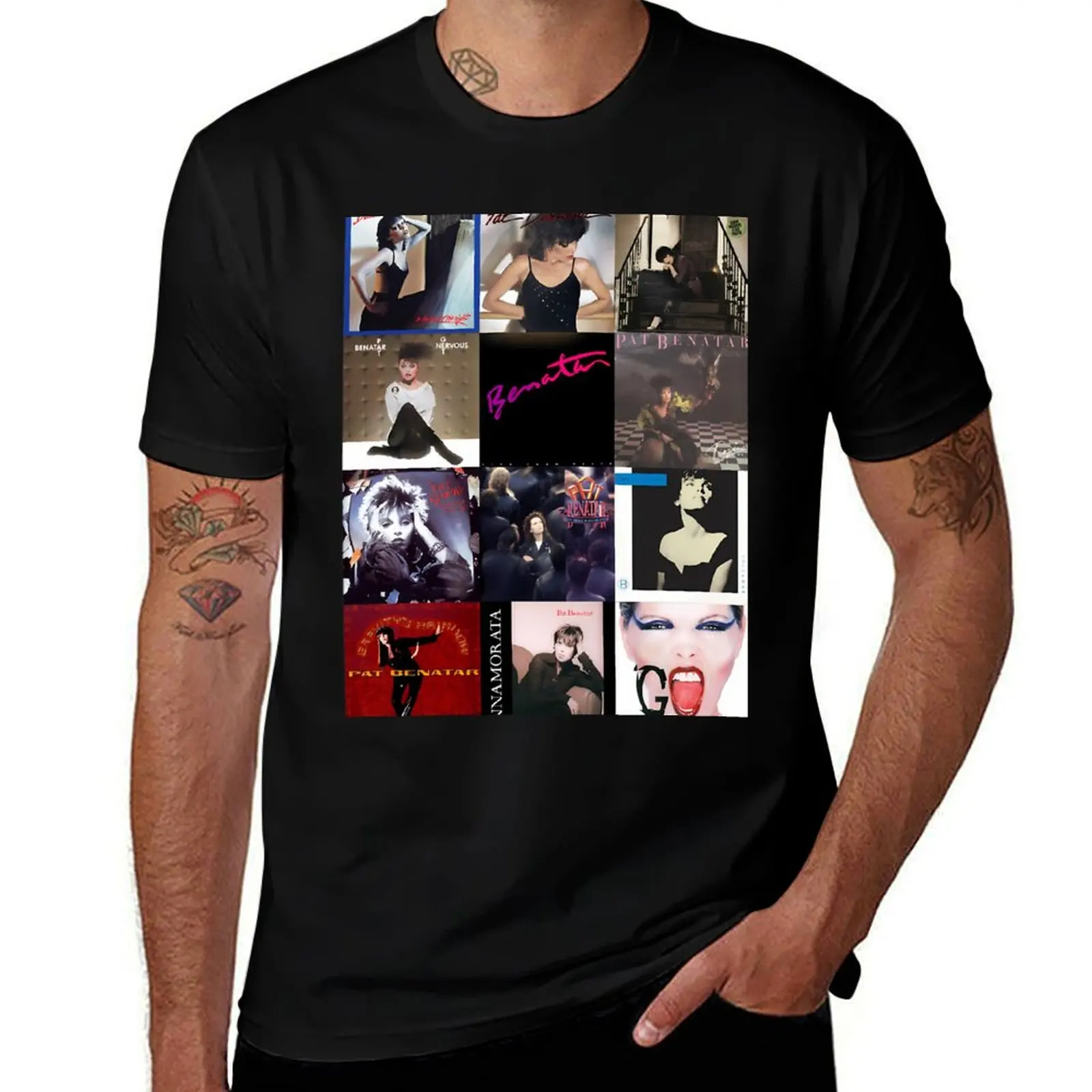 

Pat Benatar Album Covers V-Neck T-Shirt Large Size Soft Cotton T-Shirt